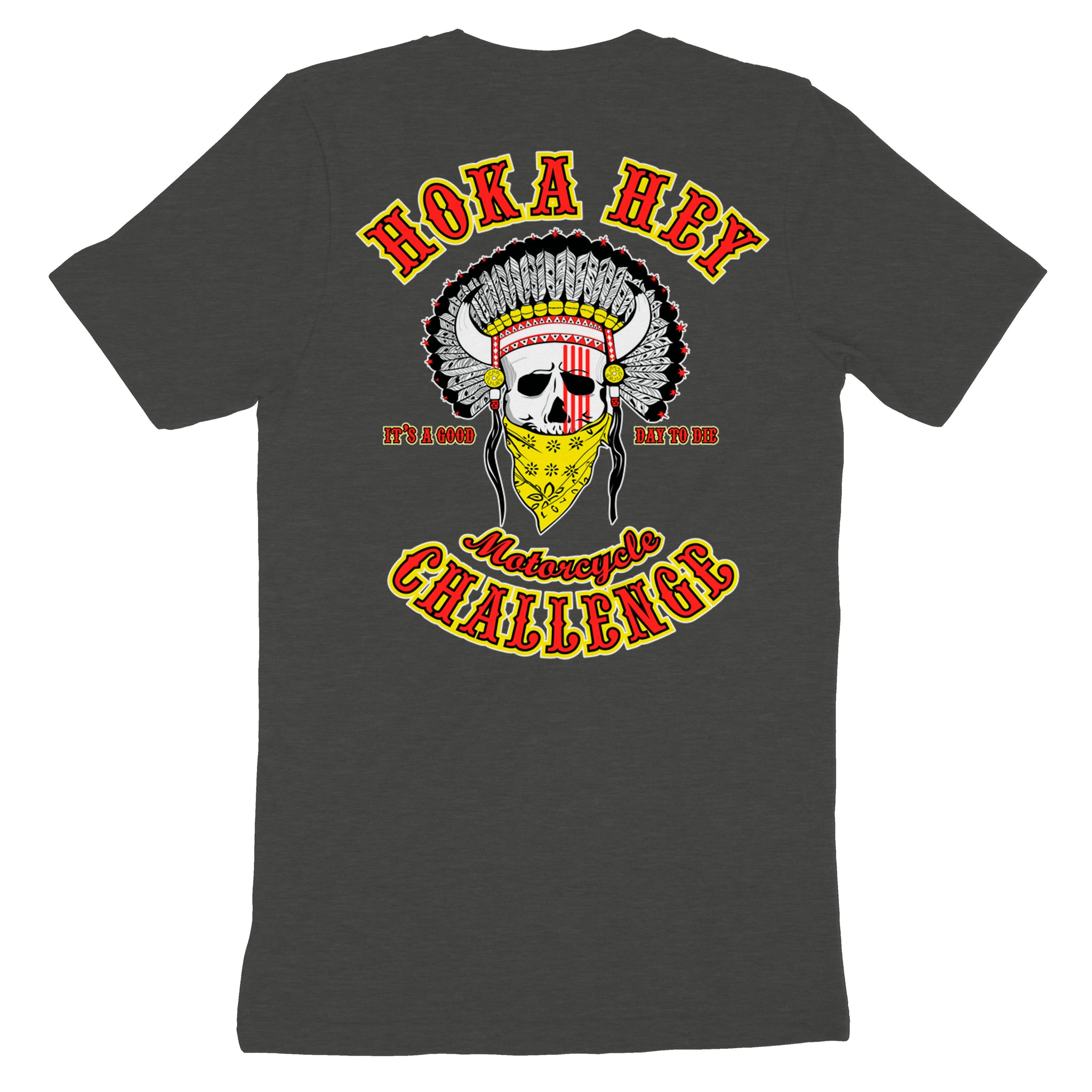 Dark Heather Grey Full Back Design Next Level