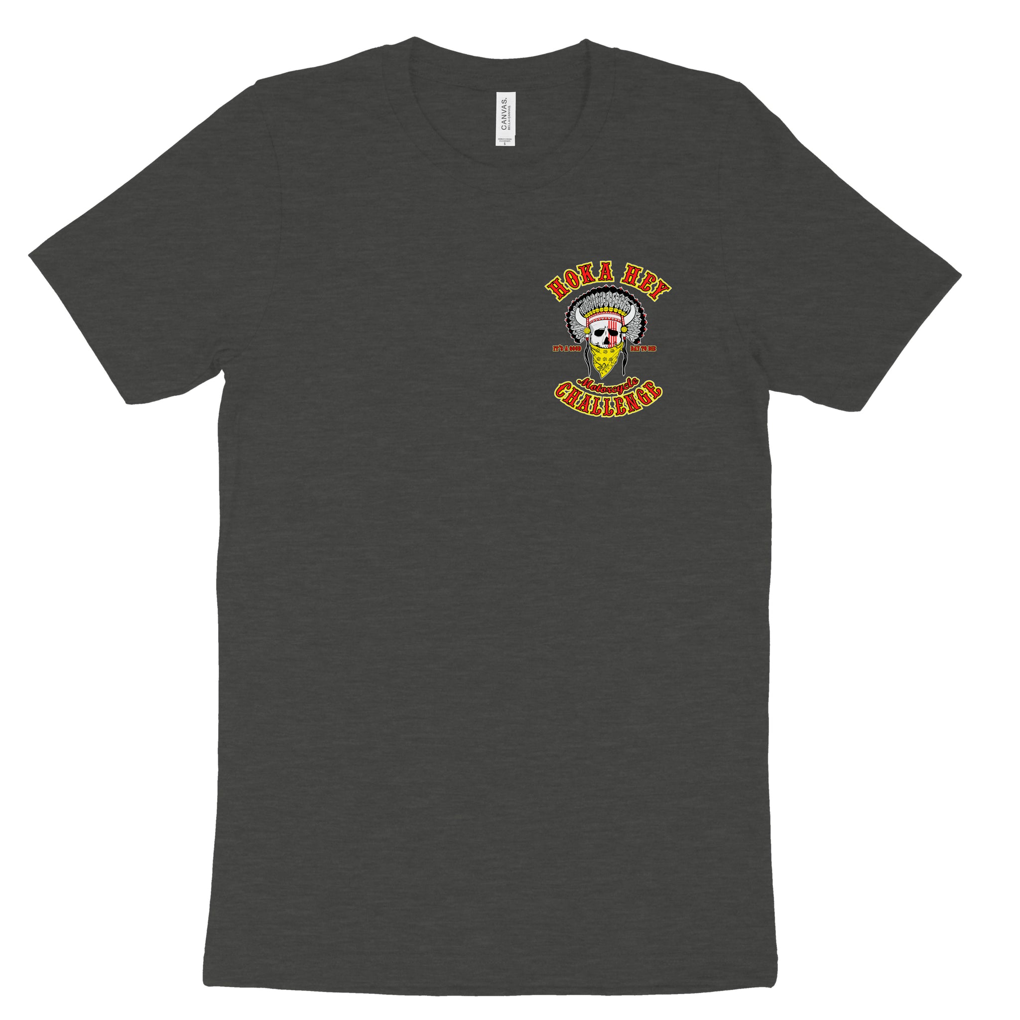 Dark Heather Grey Full Back Design Next Level
