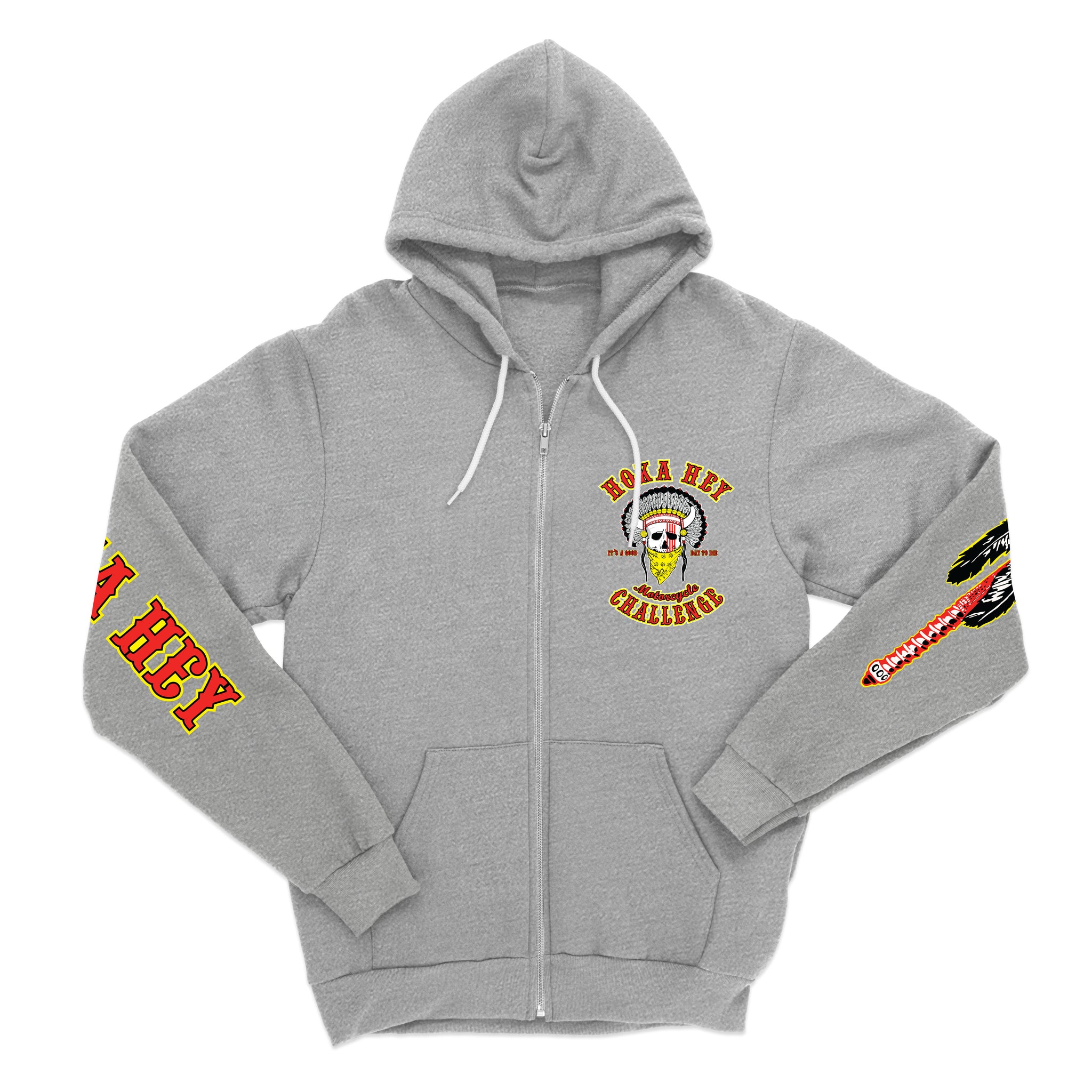 Athletic Grey Zip-Up Sweatshirt