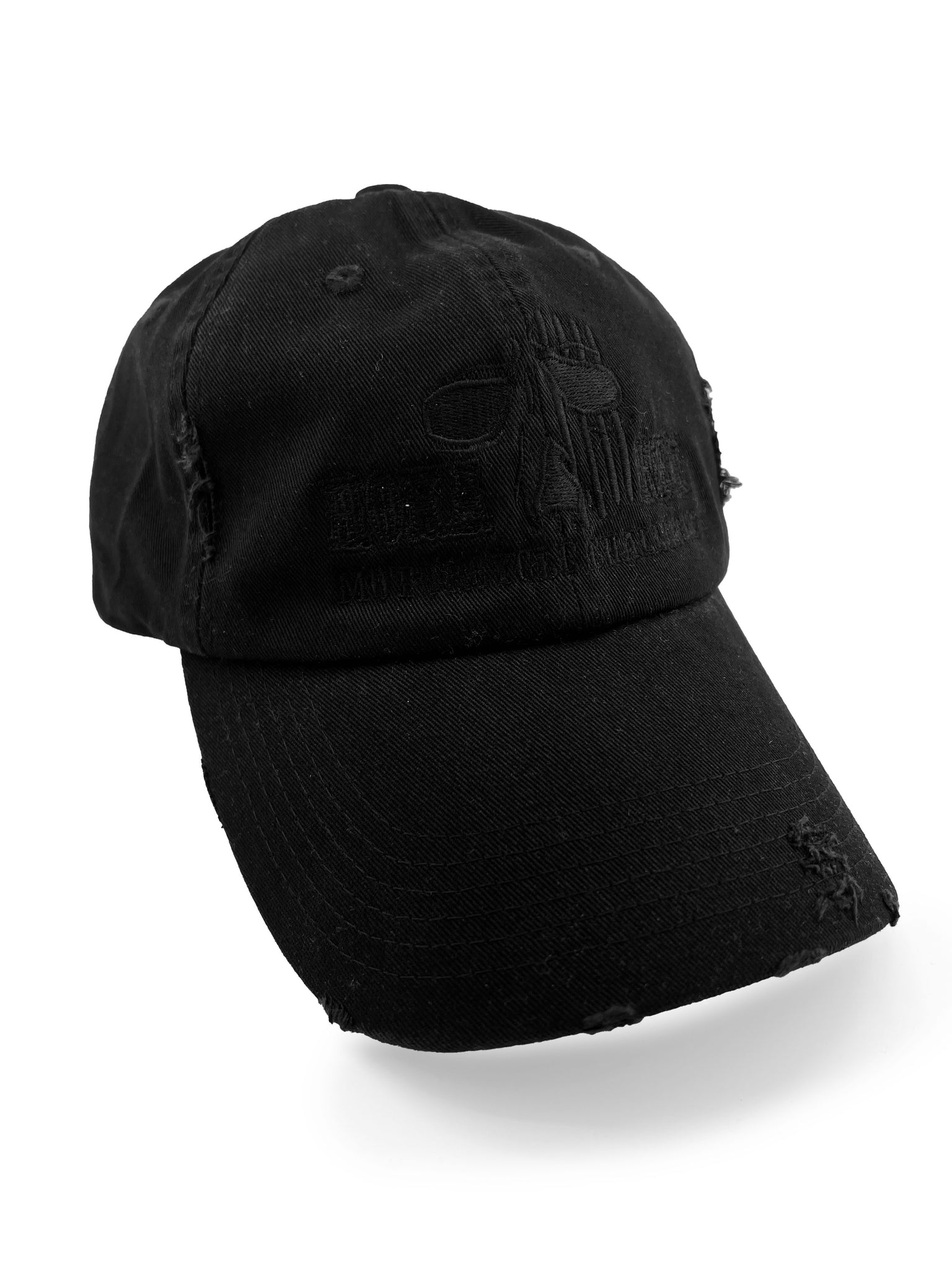 Black Distressed Hat