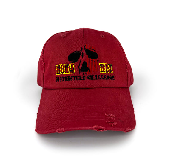 Brick Red Distressed Hat